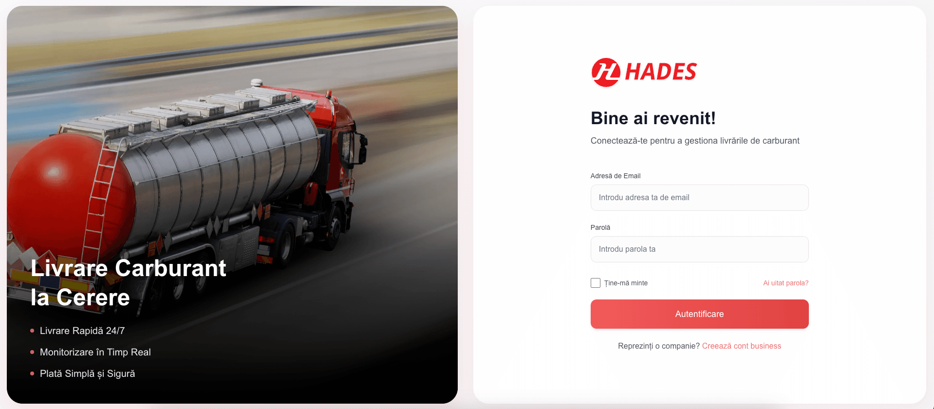 HADES - Aplicație de livrare carburant